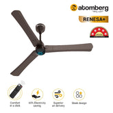 Atomberg Renesa+ 1200 mm BLDC Motor with Remote 3 Blade Ceiling Fan Brown